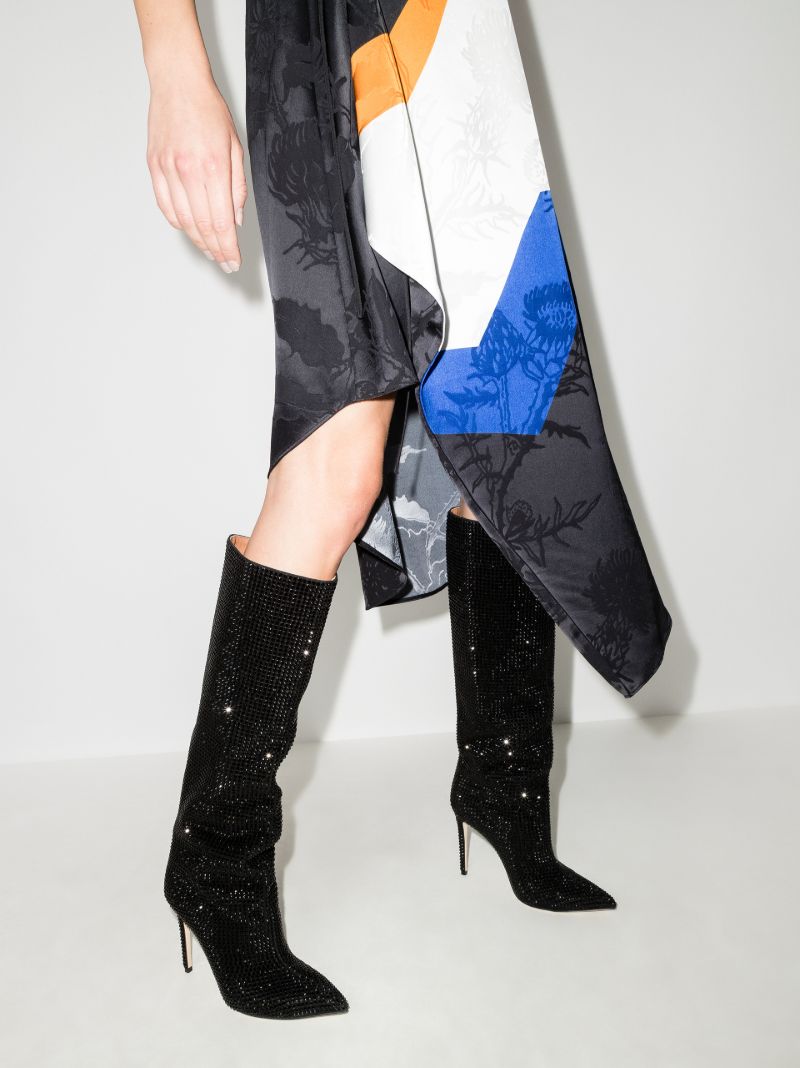 Black Holly 105 Crystal Knee-high Boots