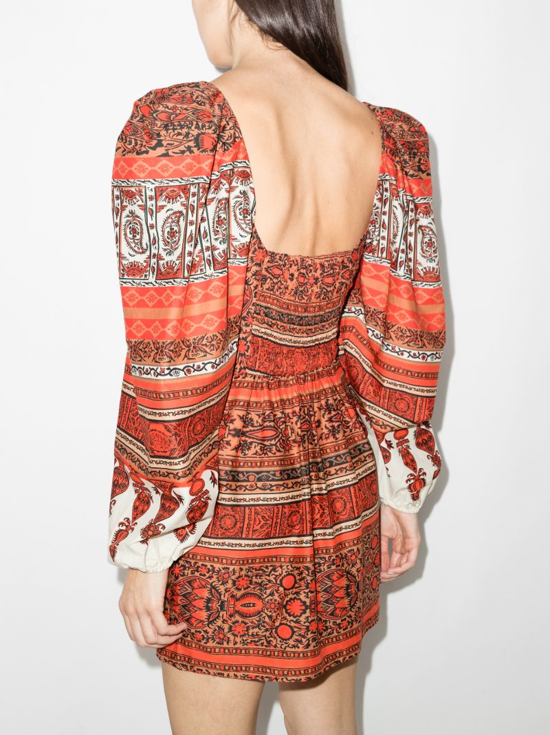 Mantra Printed Cutout Mini Dress