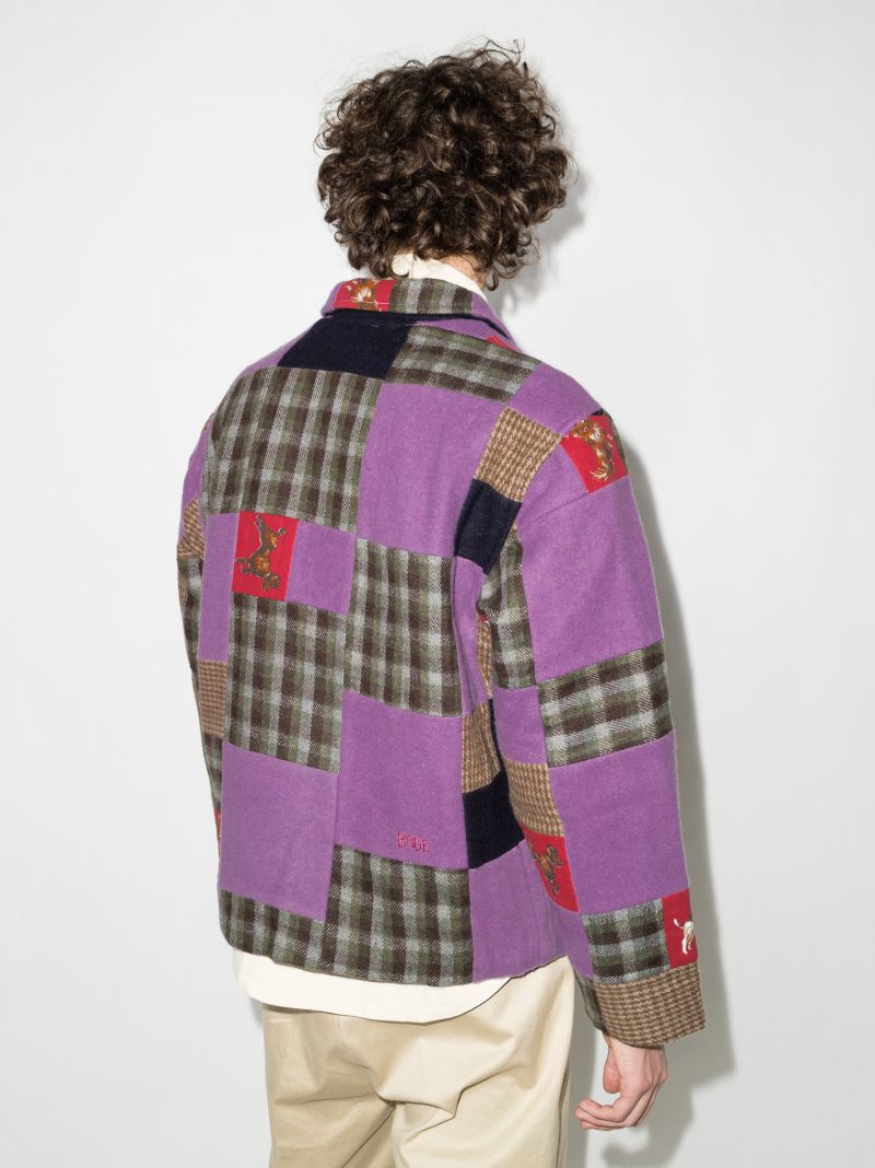 Show Dog Patchwork Shirt Jacket