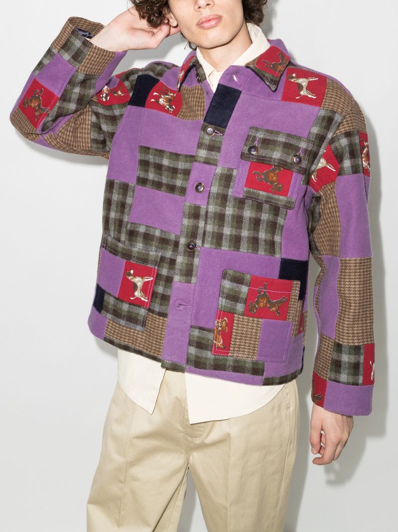 Show Dog Patchwork Shirt Jacket