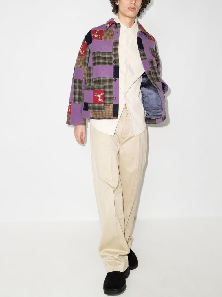 Show Dog Patchwork Shirt Jacket