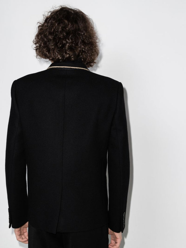 Caban Contrast Trim Blazer