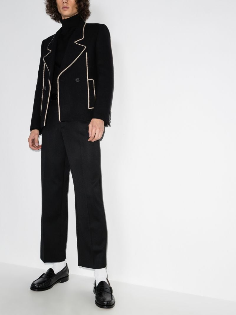 Caban Contrast Trim Blazer