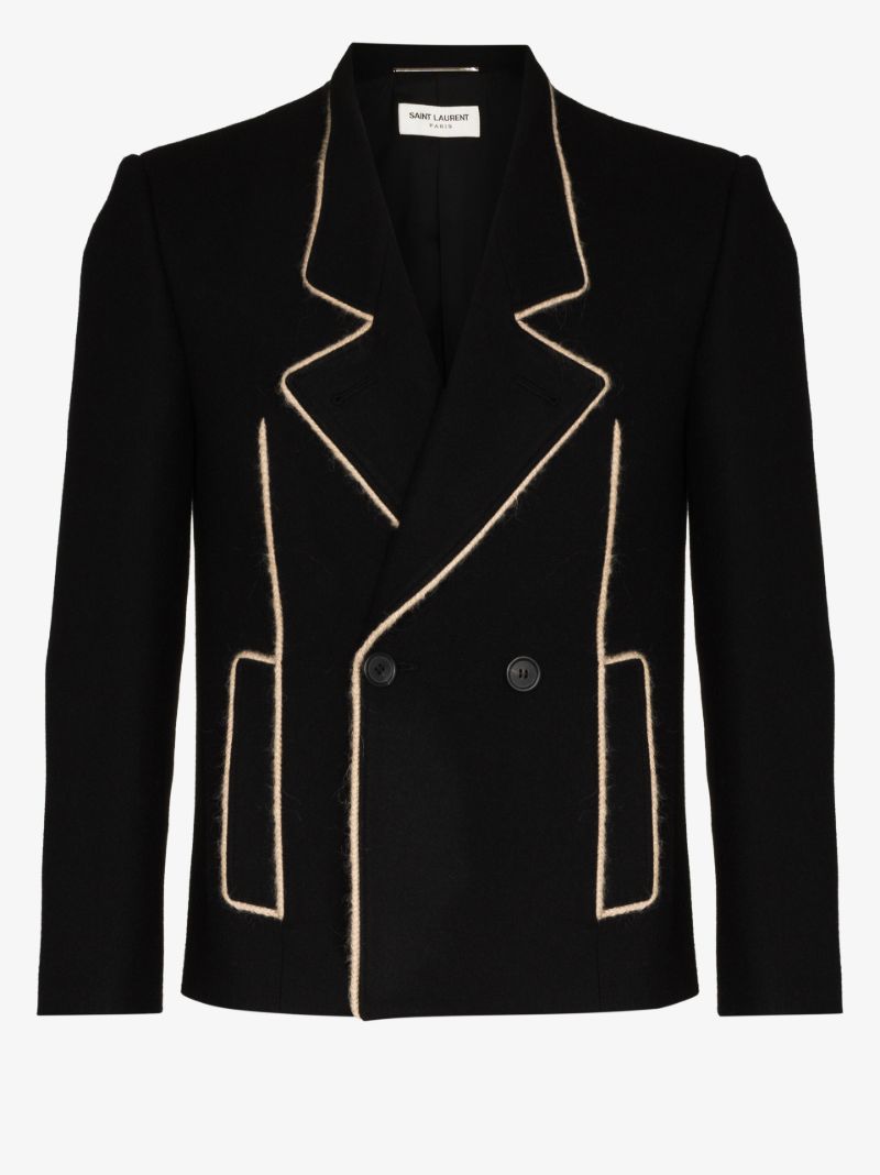 Caban Contrast Trim Blazer