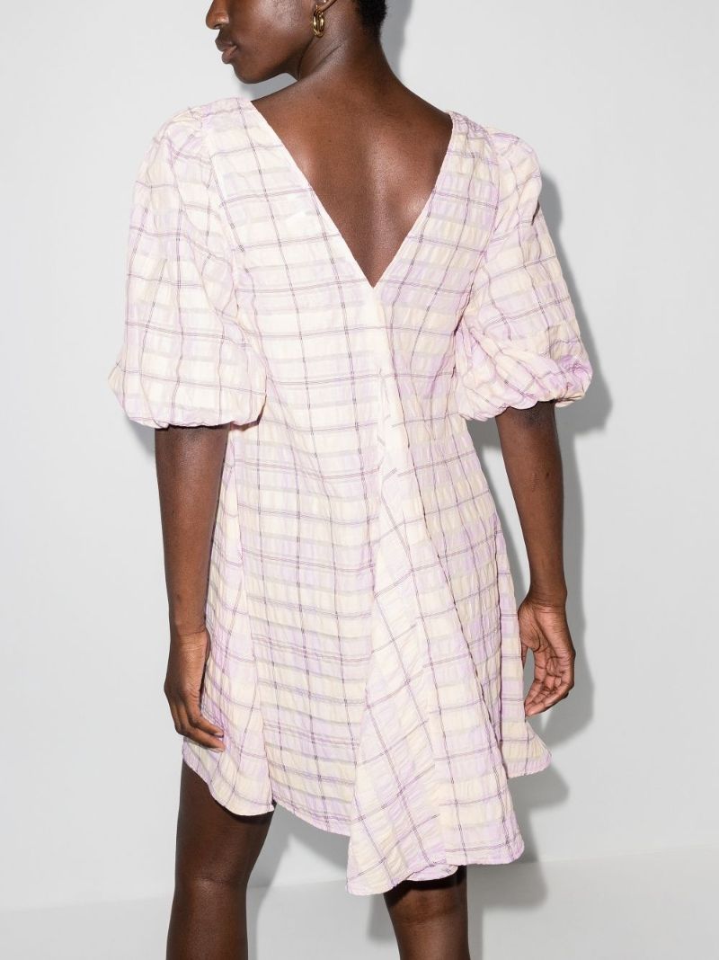 Seersucker Check Mini Dress