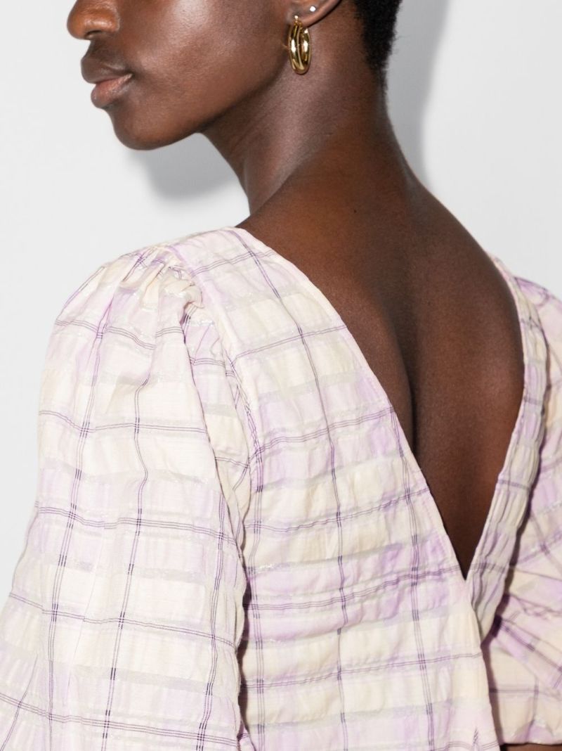 Seersucker Check Mini Dress