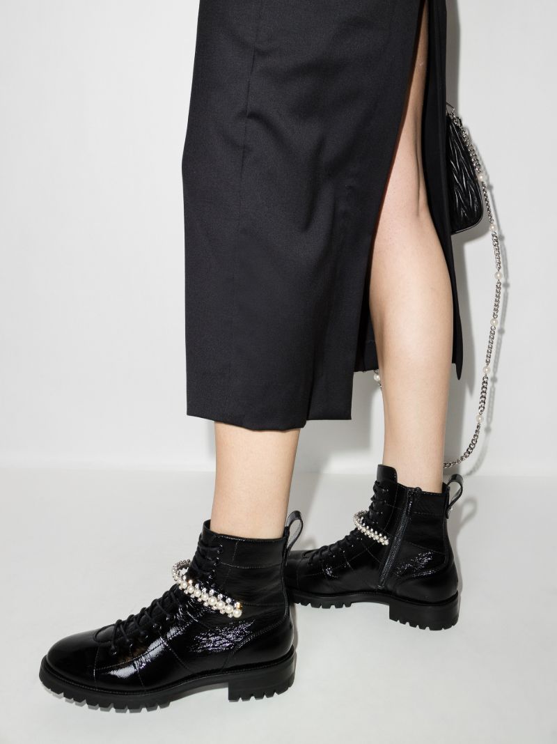 Black Cruz Leather Ankle Boots