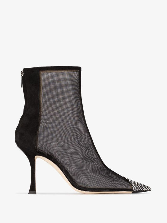 Black Naidoo 90 Mesh Ankle Boots