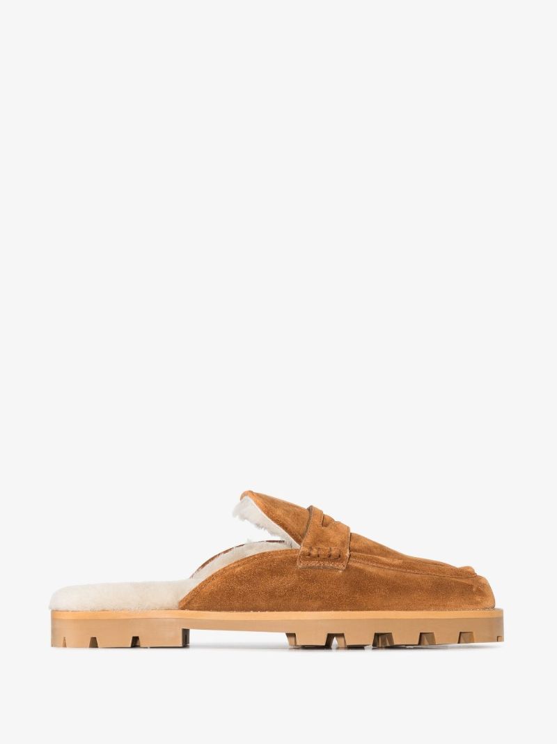 Brown Ronnie Shearling Mules