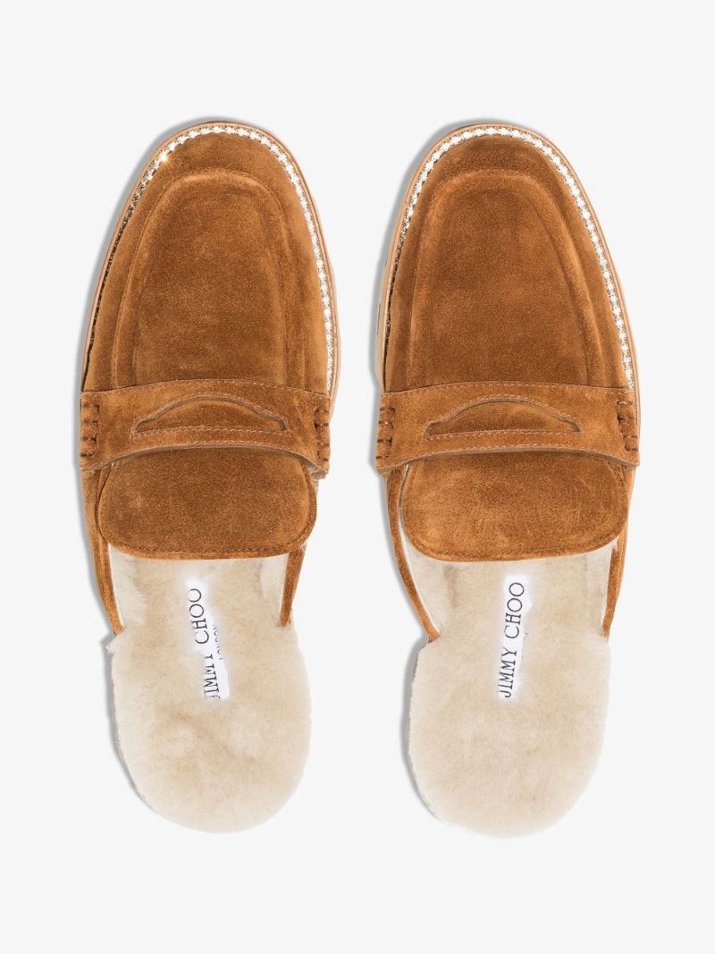 Brown Ronnie Shearling Mules
