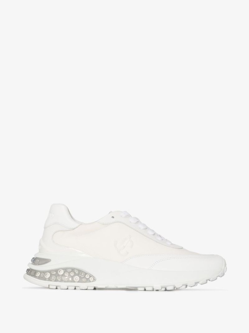 White Memphis Lace-up Sneakers