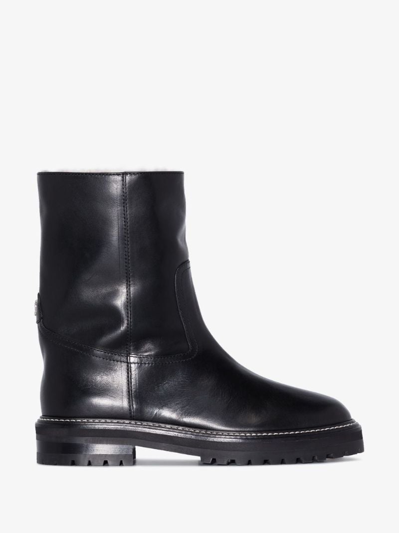 Black Yari Leather Ankle Boots