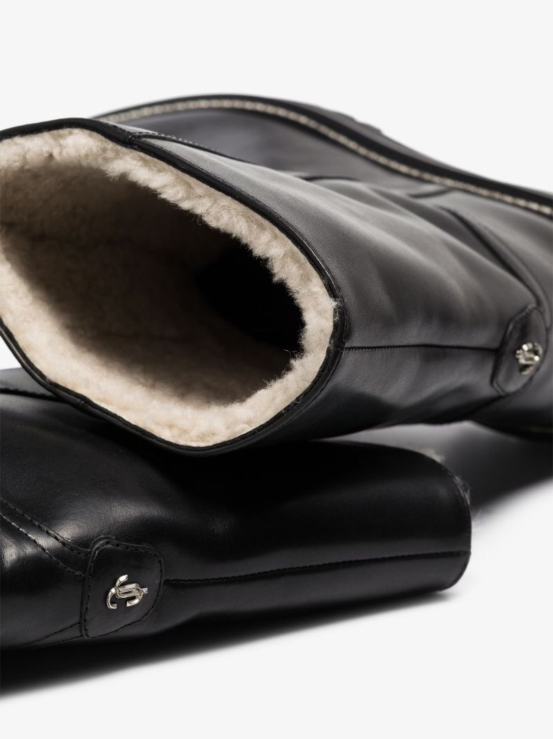 Black Yari Leather Ankle Boots