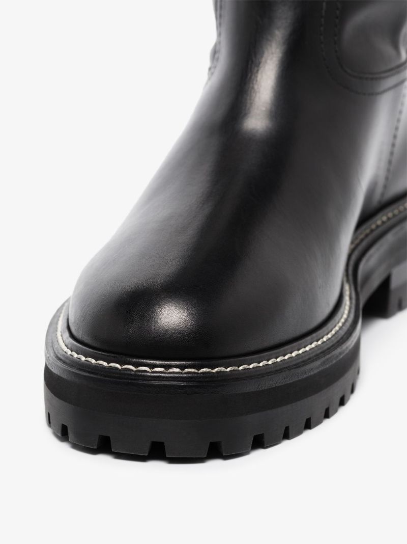 Black Yari Leather Ankle Boots