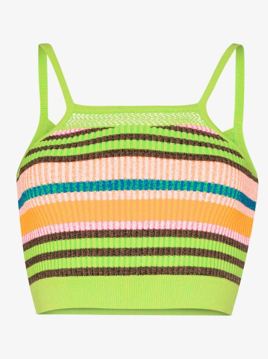 Striped Knitted Crop Top