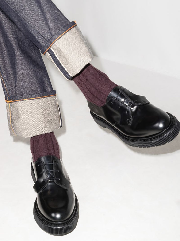 Black Type 168 Leather Derby Shoes