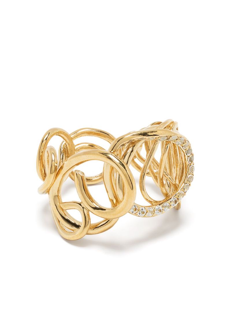 Gold Vermeil Traces Topaz Ring