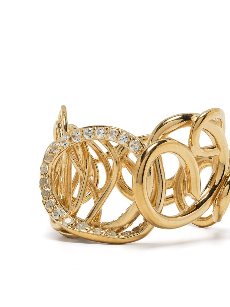 Gold Vermeil Traces Topaz Ring