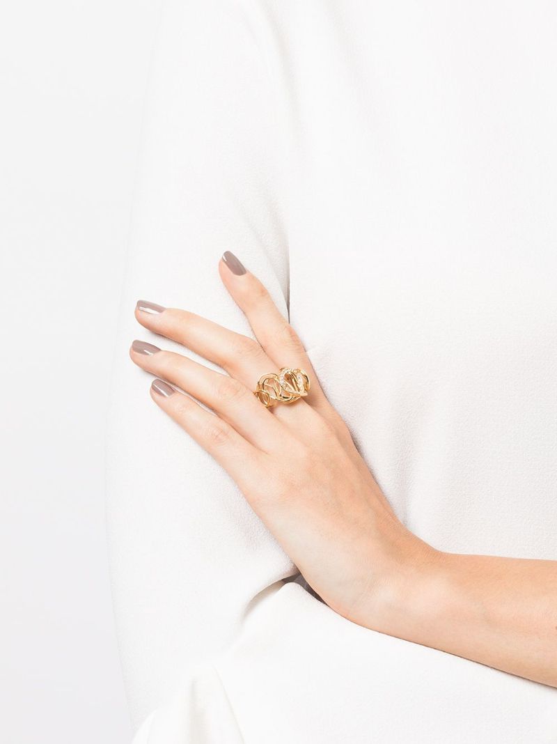 Gold Vermeil Traces Topaz Ring