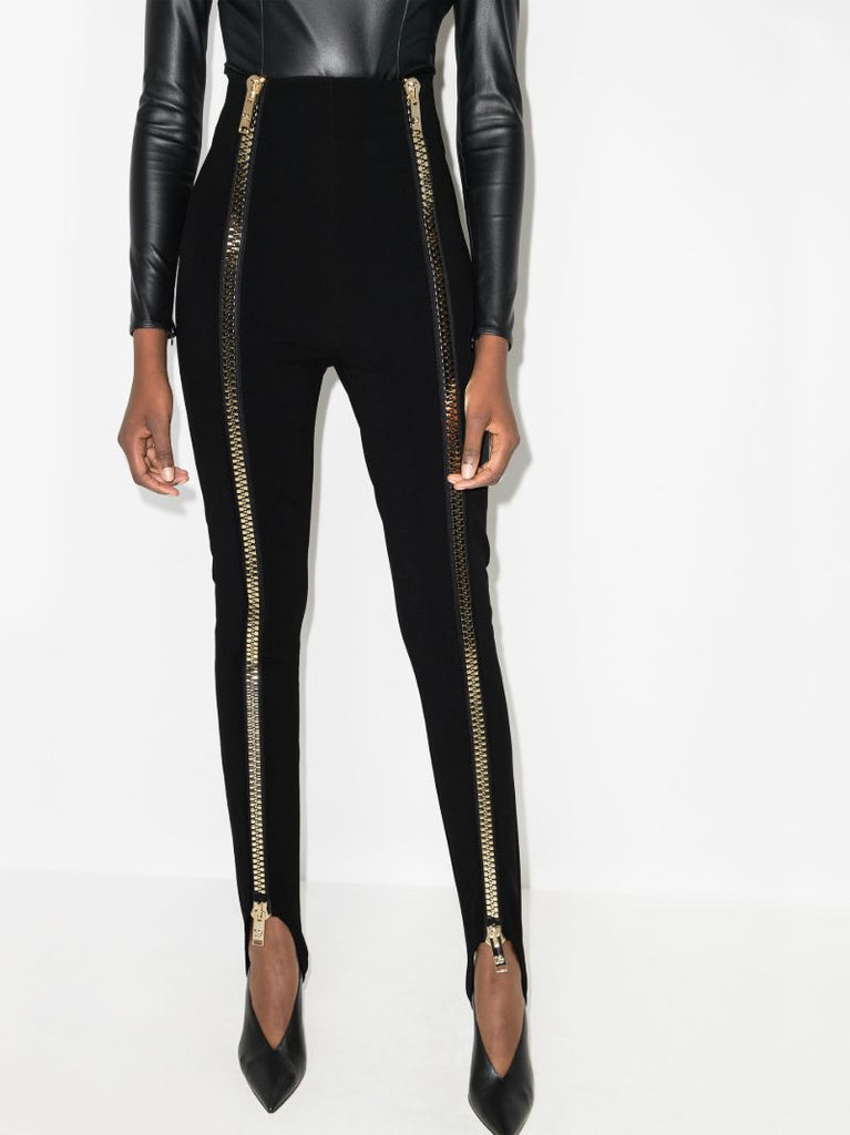 High Waist Full Zip Leggings