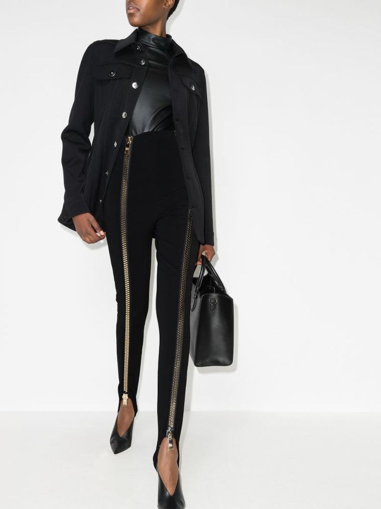 High Waist Full Zip Leggings