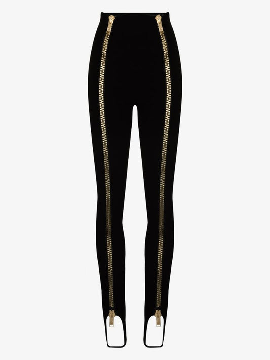 High Waist Full Zip Leggings