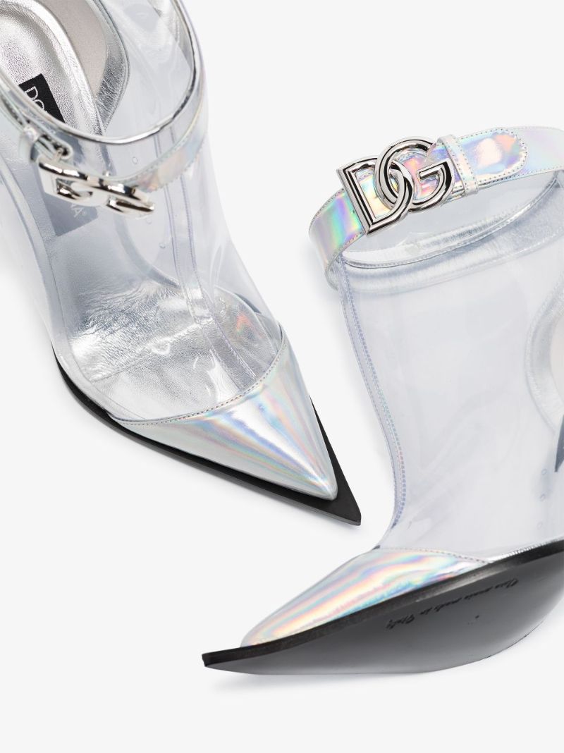 Silver Cardinale 105 Leather Ankle Boots