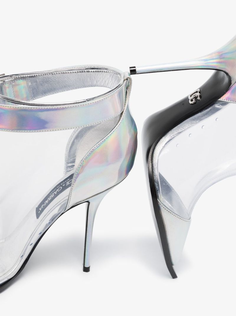 Silver Cardinale 105 Leather Ankle Boots
