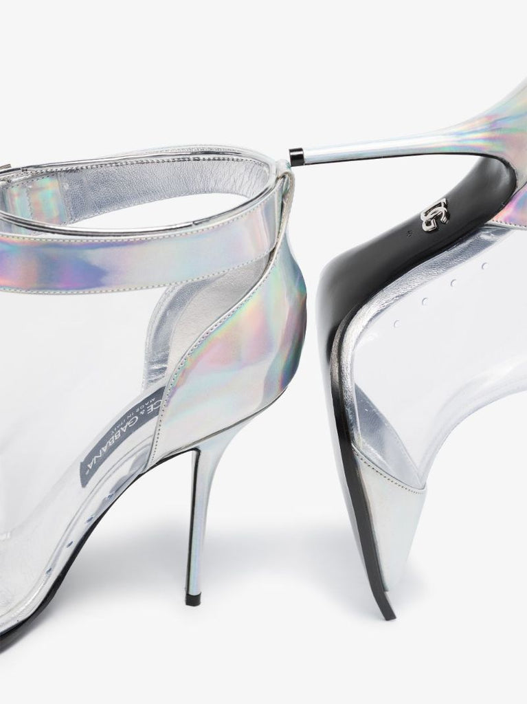 Silver Cardinale 105 Leather Ankle Boots