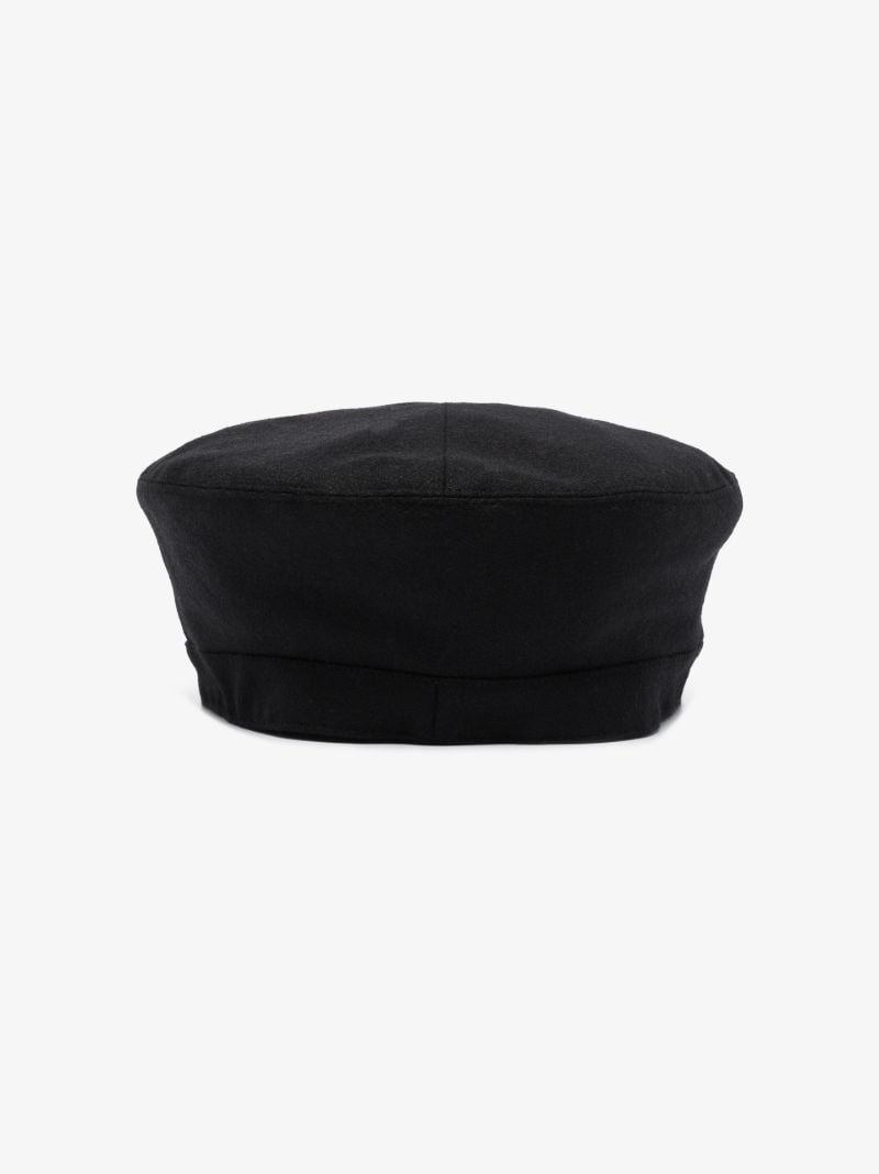 Black Logo Chain Baker Boy Hat