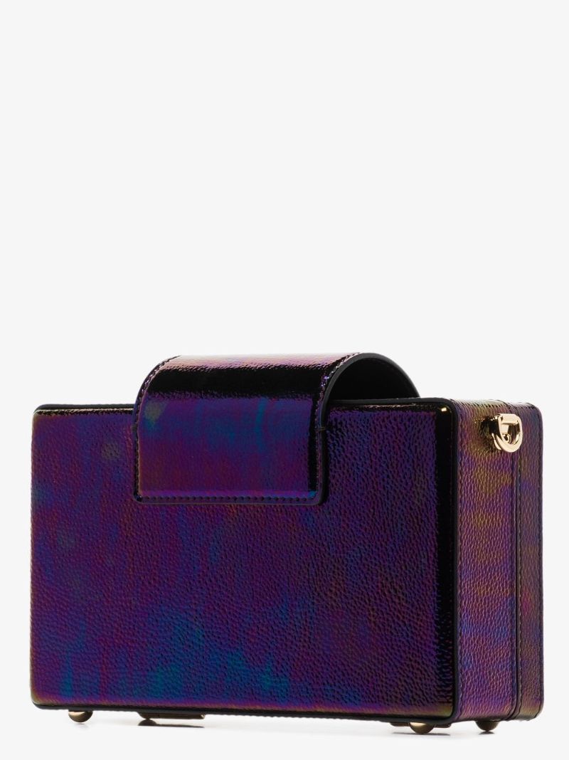 Blue Cubo Box Clutch Shoulder Bag