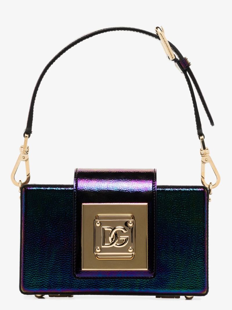 Blue Cubo Box Clutch Shoulder Bag