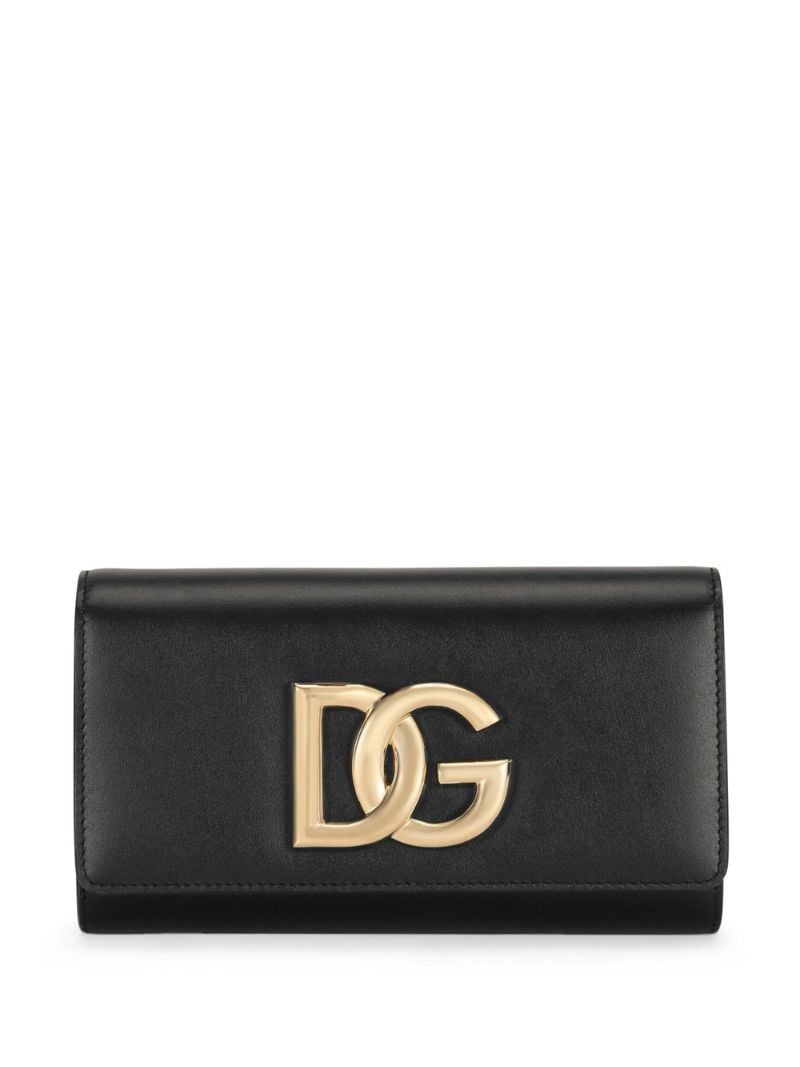 Black Dg Logo Leather Mini Bag