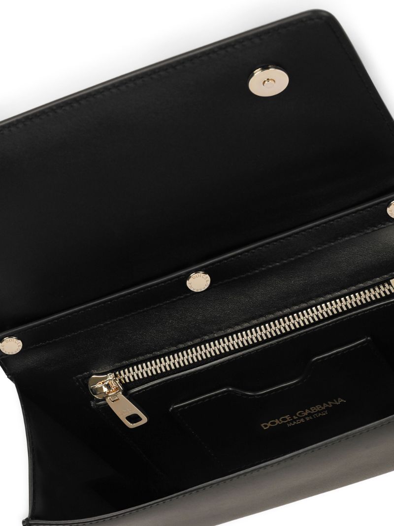Black Dg Logo Leather Mini Bag