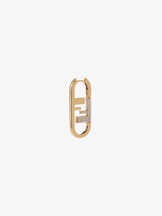 Gold-plated OÃ¢â_x0082_¬â_x0084_¢lock Crystal Earring