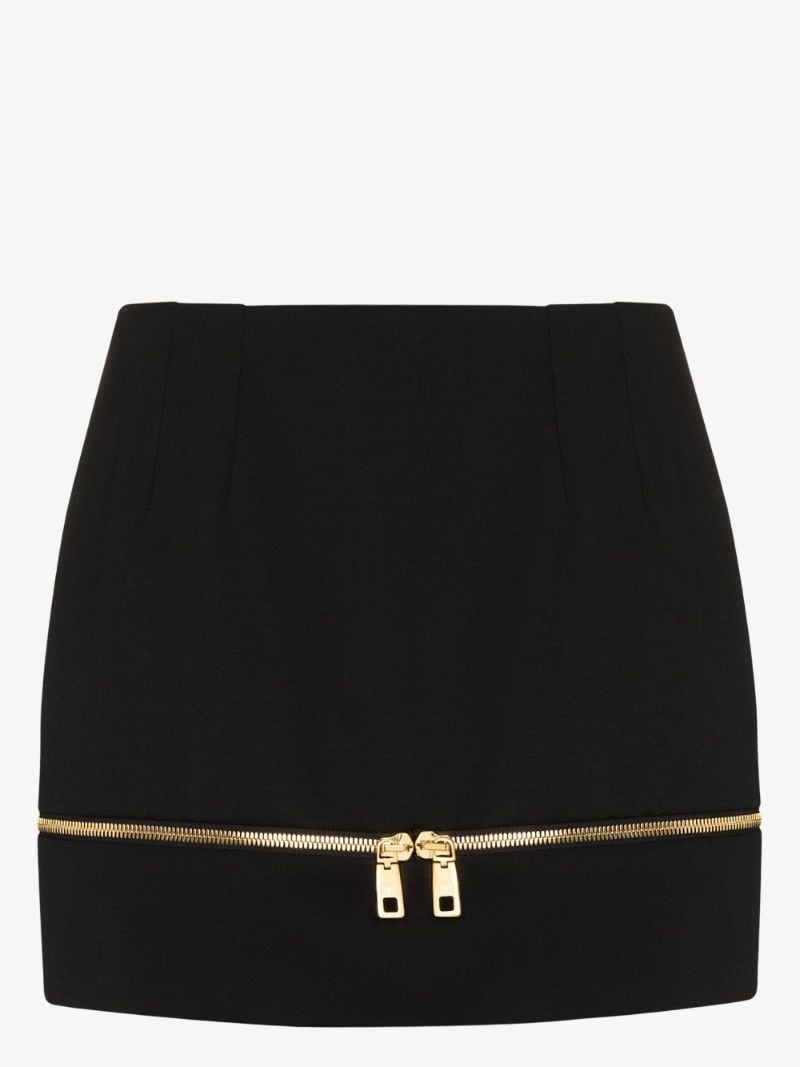 Zip Hem Mini Skirt