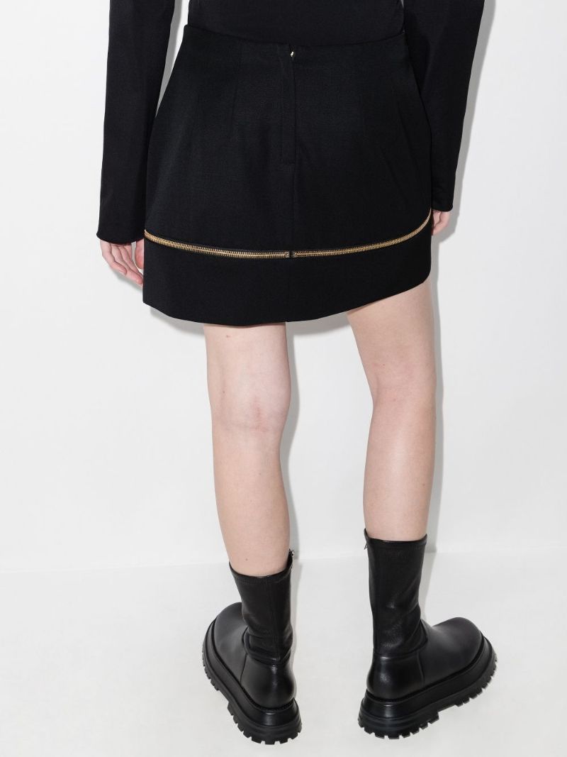 Zip Hem Mini Skirt