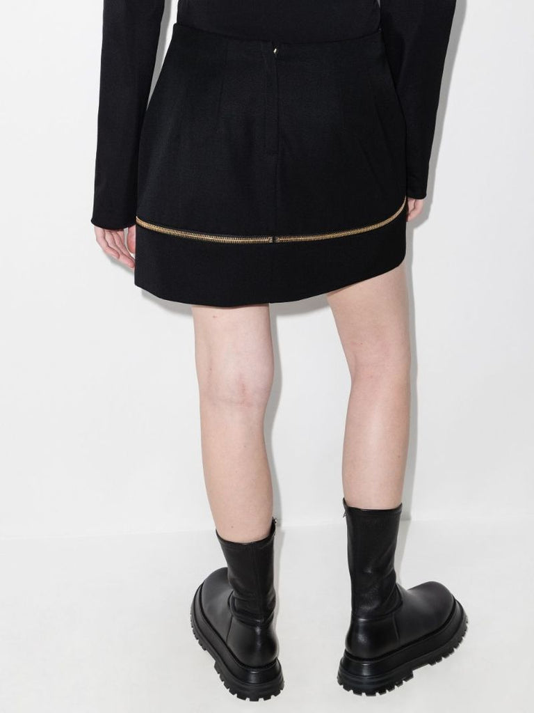 Zip Hem Mini Skirt