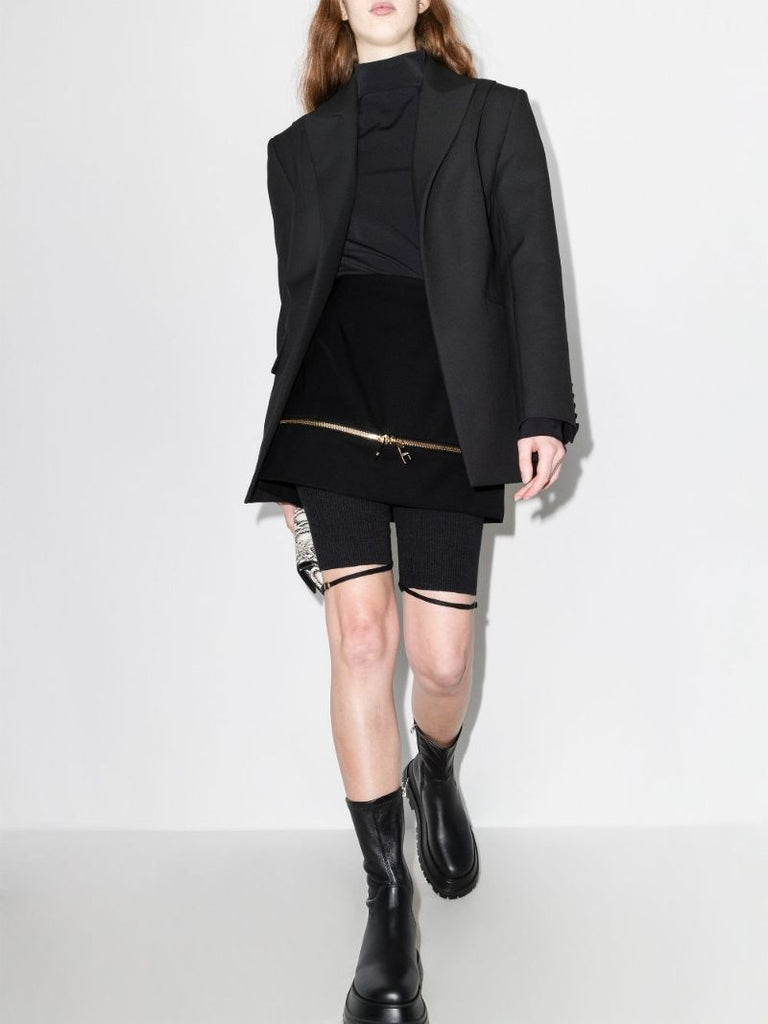 Zip Hem Mini Skirt