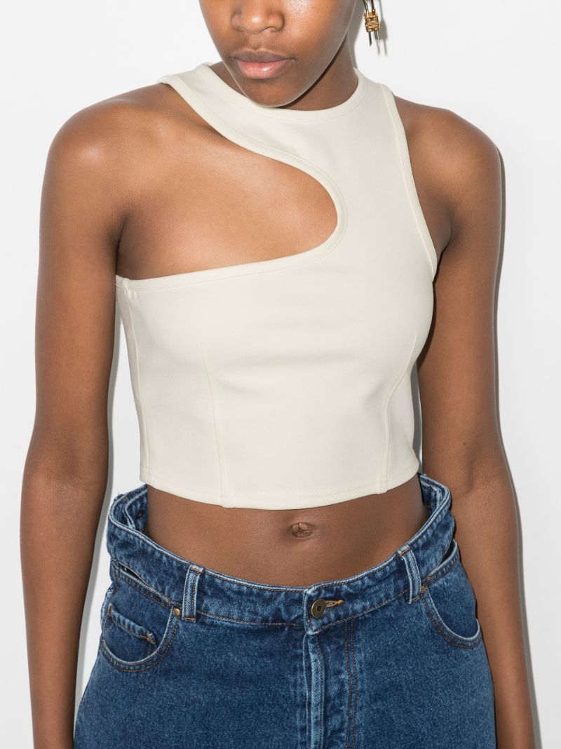 Asymmetric Cutout Tank Top