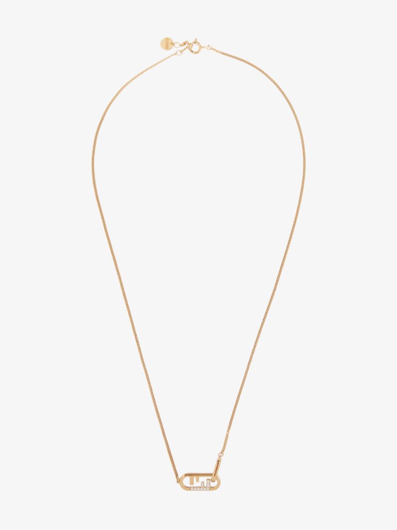 Gold-plated OÃ¢â_x0082_¬â_x0084_¢lock Crystal Necklace