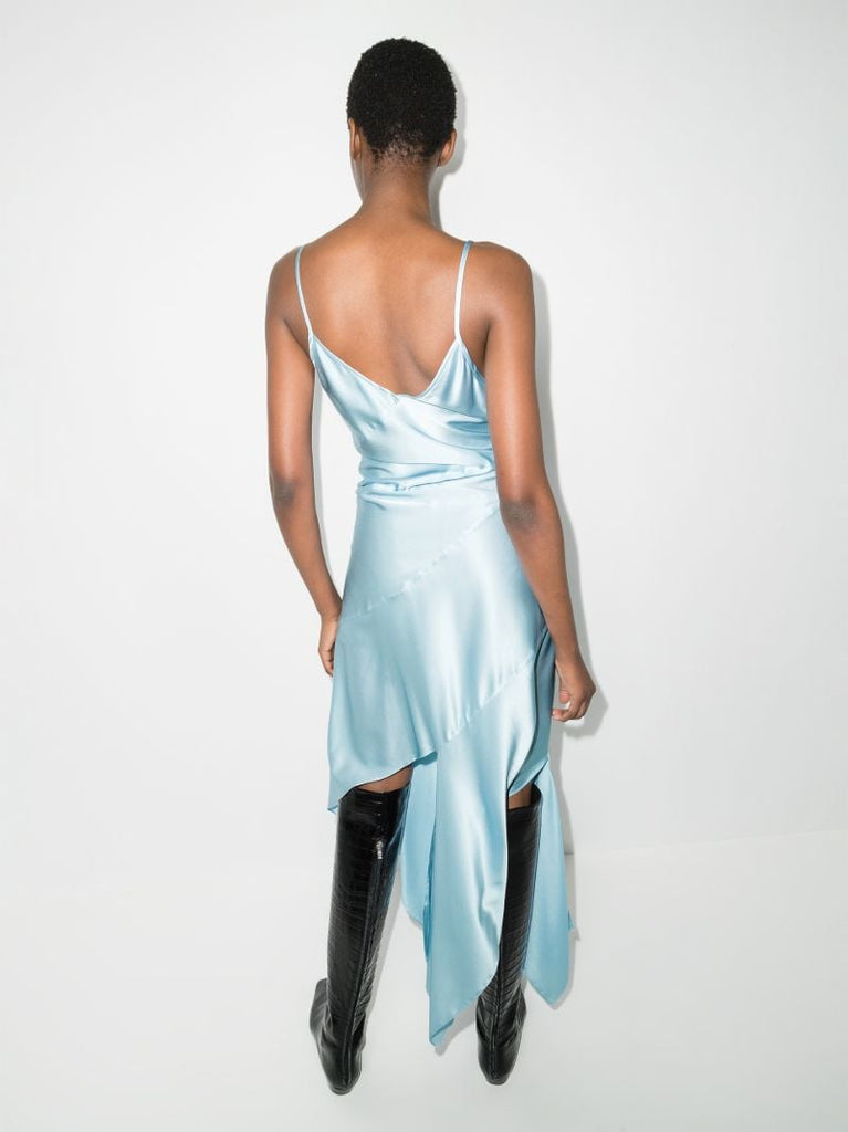 Twisted Silk Slip Dress