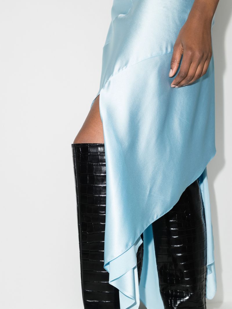 Twisted Silk Slip Dress