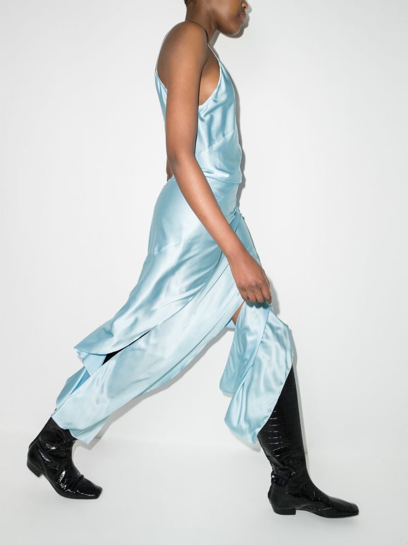 Twisted Silk Slip Dress
