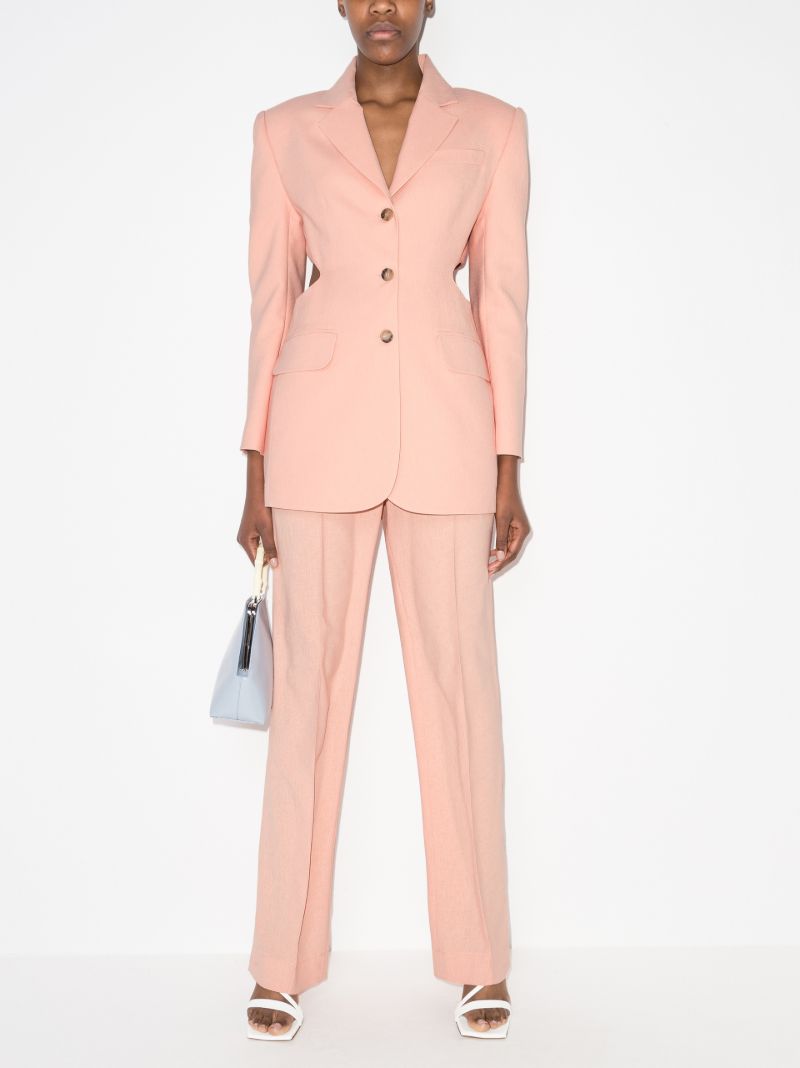 Cutout Single-breasted Blazer