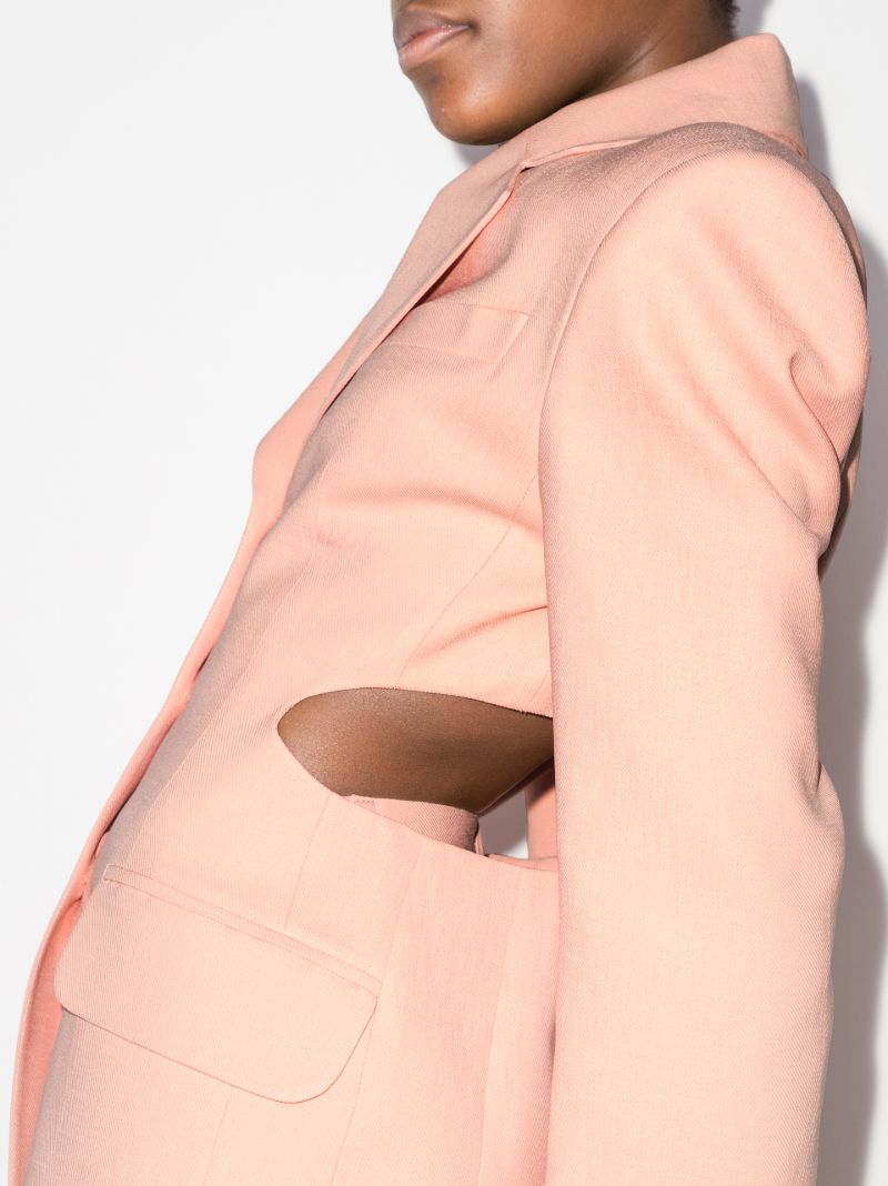 Cutout Single-breasted Blazer