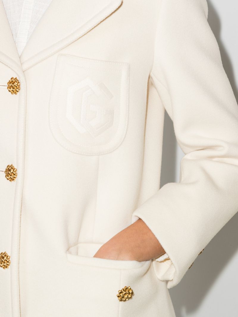 Embroidered Wool Coat
