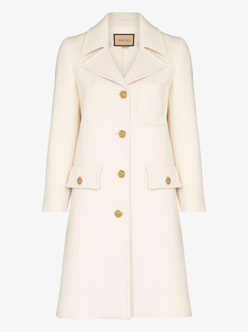 Embroidered Wool Coat