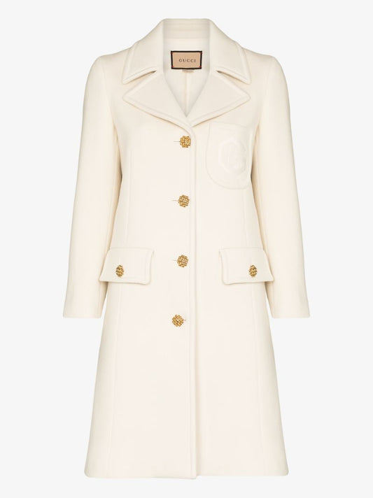 Embroidered Wool Coat
