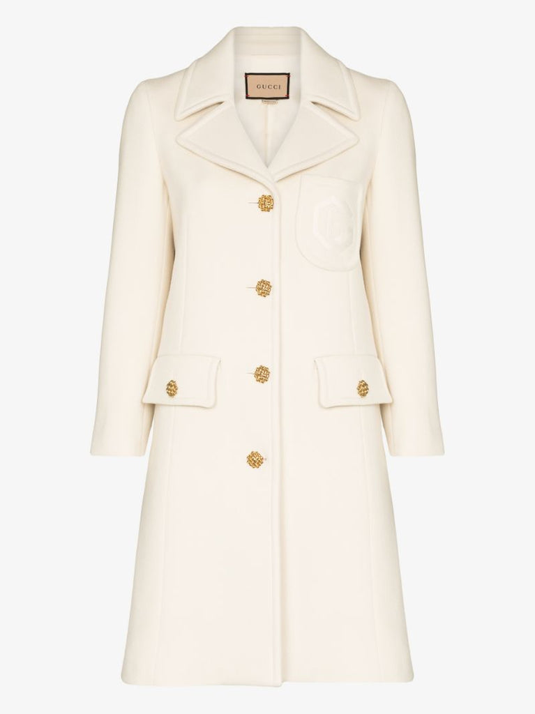 Embroidered Wool Coat